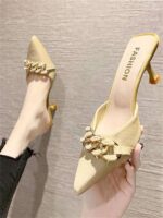 Faux Suede Kitten Heel Girl Shoes - Image 7