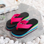 Women’s Summer Rainbow Thick-Soled Sandals