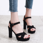 Faux Leather T-Strap Girl Heels