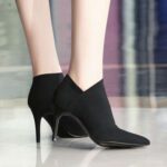 Faux Suede Wedge Girl Heels - Image 2